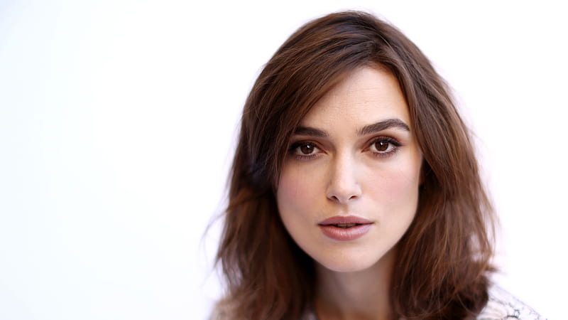 Brown Eyes Keira Knightley With White Background Keira Knightley, HD wallpaper