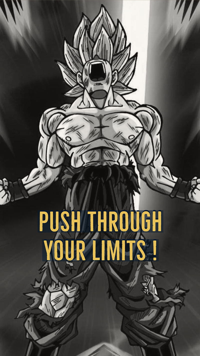 Push Your Limits , dragon ball z, inspirational, motivation, HD mobile wallpaper