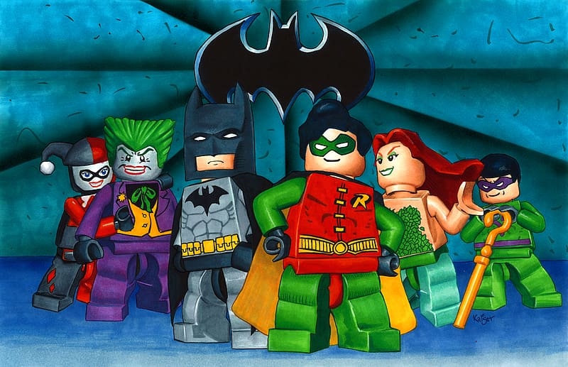 Batman, Joker, Lego, Video Game, Harley Quinn, Poison Ivy, Robin (Dc Comics), Dick Grayson, Riddler (Dc Comics), Lego Batman: The Videogame, HD wallpaper