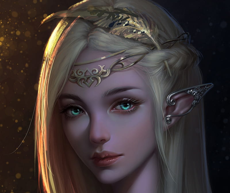 Princess Art Frumusete Luminos Elf Fantasy Girl Jewel Face Hd Wallpaper Peakpx