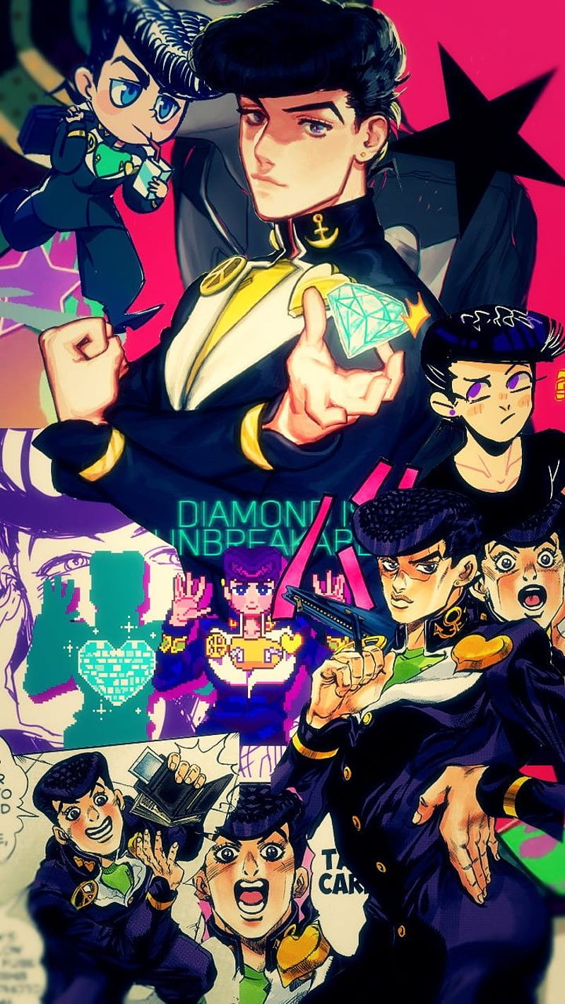 Higashikata Josuke, anime, diamond is unbreakable, jojo bizarre adventure, HD phone wallpaper