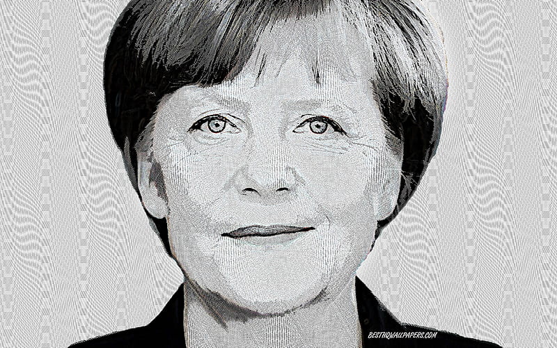 Angela Merkel, portrait, Chancellor of Germany, creative art, german leader, German politician, HD wallpaper
