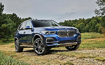 BMW X5 offroad, 2018 cars, xDrive40i, G05, SUVs, german cars, blue X5, BMW, HD wallpaper