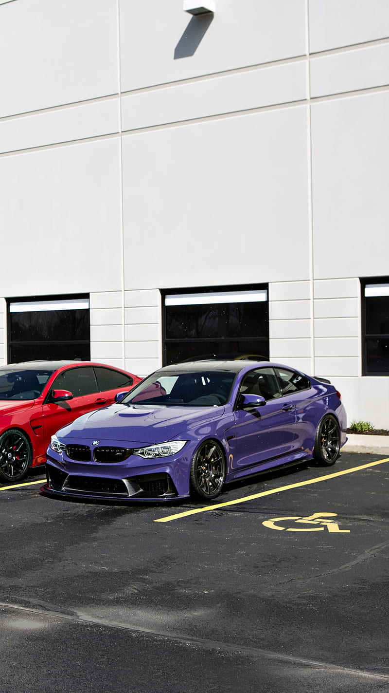 BMW M4, auto, bmw, car, coupe, f82, ind, m4, purple, tuning, vehicle, HD phone wallpaper