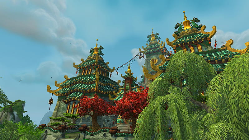 Castle in the game World of Warcraft Mists of Pandaria, HD wallpaper