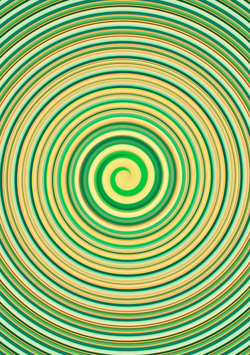 circles, green, rotation, HD phone wallpaper