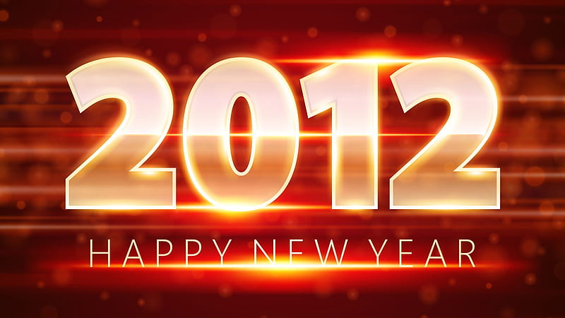 Happy New Year-2012 Year theme, HD wallpaper