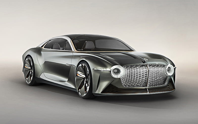 Bentley EXP 100 Concept, 2019 exterior, luxury coupe, front view, luxury supercar, British cars, Bentley, HD wallpaper