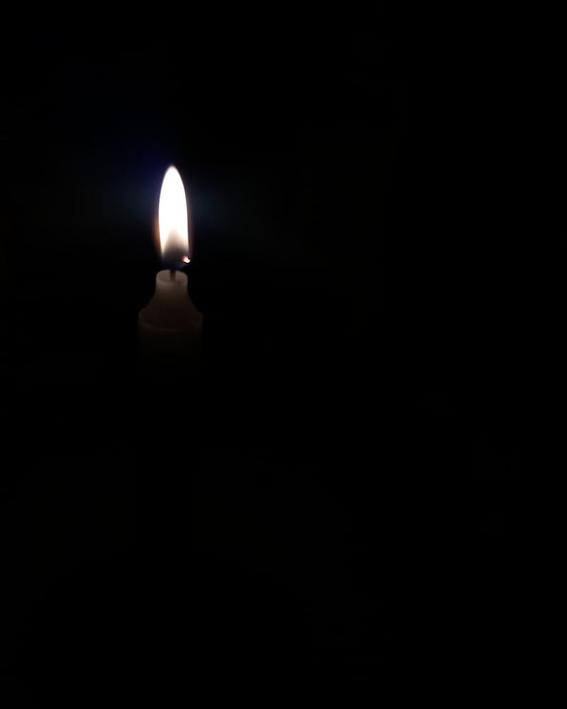 Peaceful candle, black, candles, dark, corazones, hearts , light, natural, night, patience, HD phone wallpaper