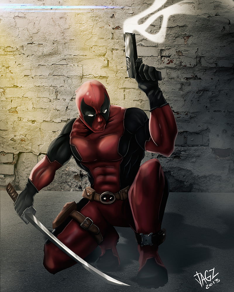 Deadpool War Zone, deadpool, artwork, digital-art, behance, superheroes, HD phone wallpaper