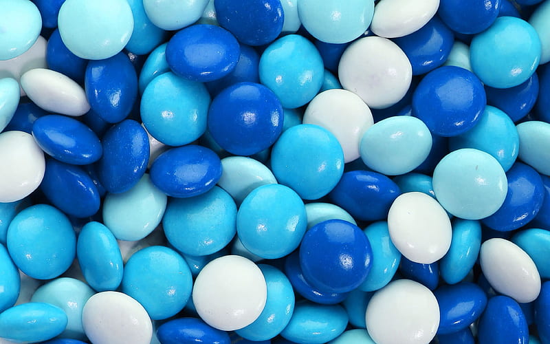 blue pills macro, pills textures, background with pills, blue backgrounds, HD wallpaper