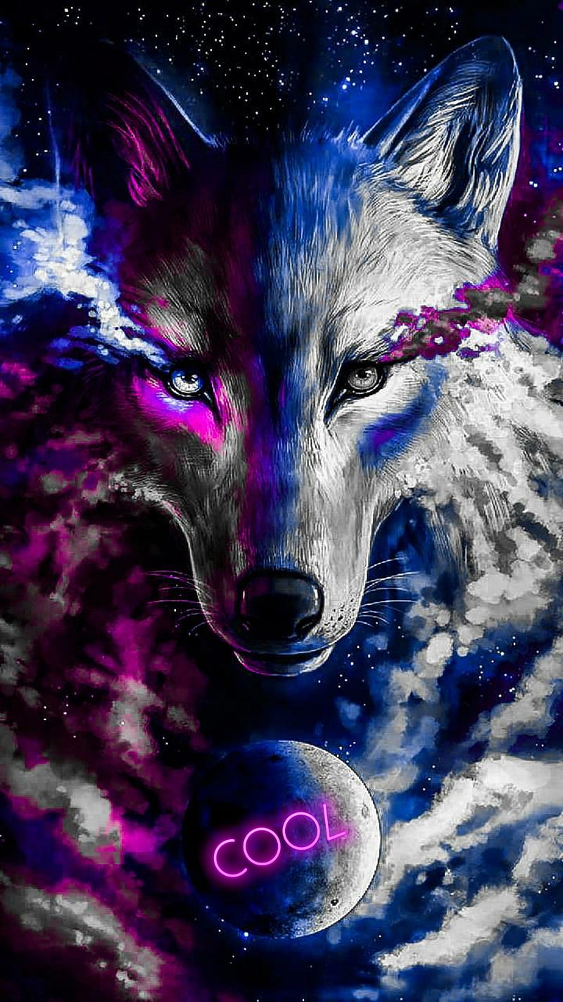 Wolf life, galaxy, HD phone wallpaper
