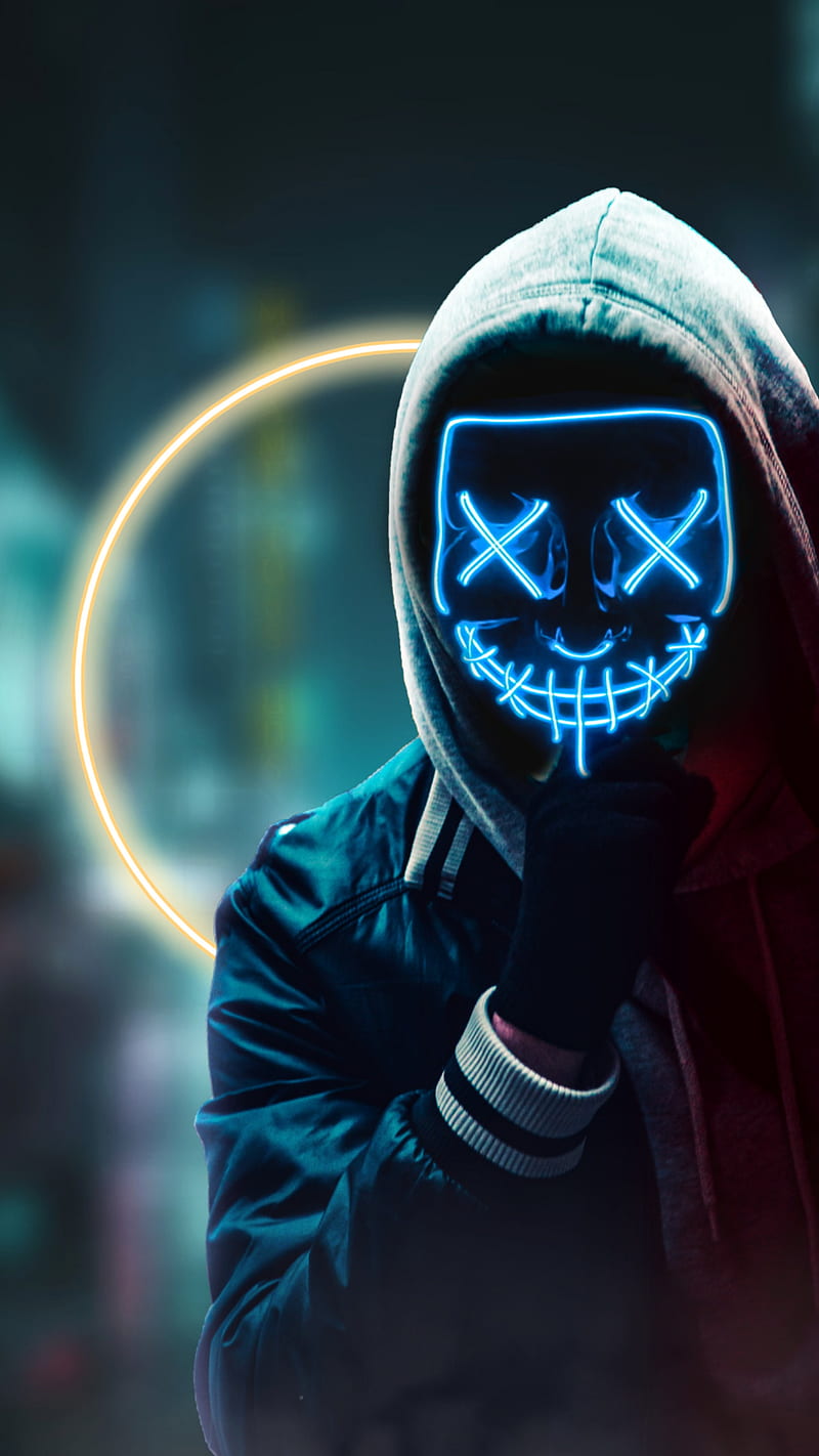 Neon, Mask, Cool, Man Theme & Live Wallpaper for Android - Download | Cafe  Bazaar