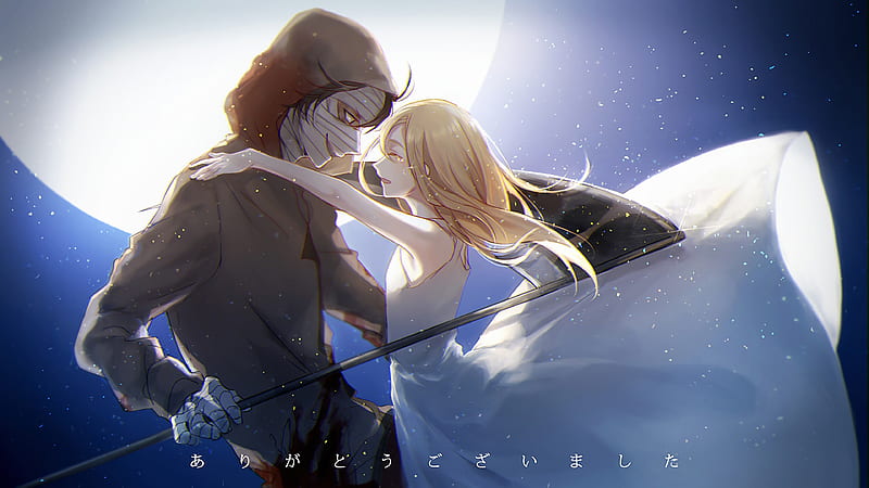 angels of death rachel gardner satsuriku no tenshi zack with weapon with background of moon and stars games, HD wallpaper