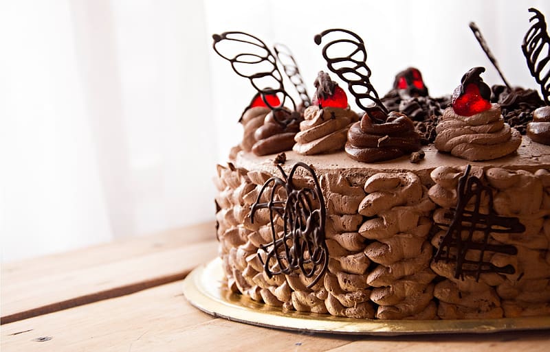 Cake, food, chocolate, sweet, mousse, dessert, tort, HD wallpaper