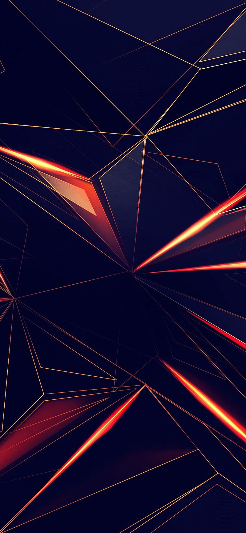 abstract 3D, art, black, cool, modern, orange, red, tablet, HD phone wallpaper