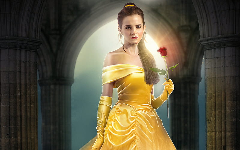 Beauty and the Beast, 2017, Emma Watson, belle, HD wallpaper