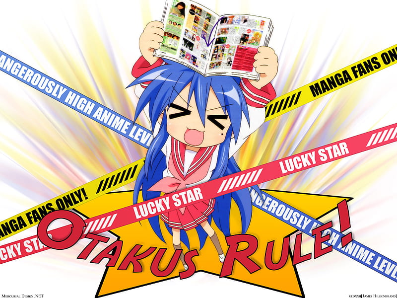 Konata - Otakus Rule!, konata, otaku, lucky star, izumi, HD wallpaper