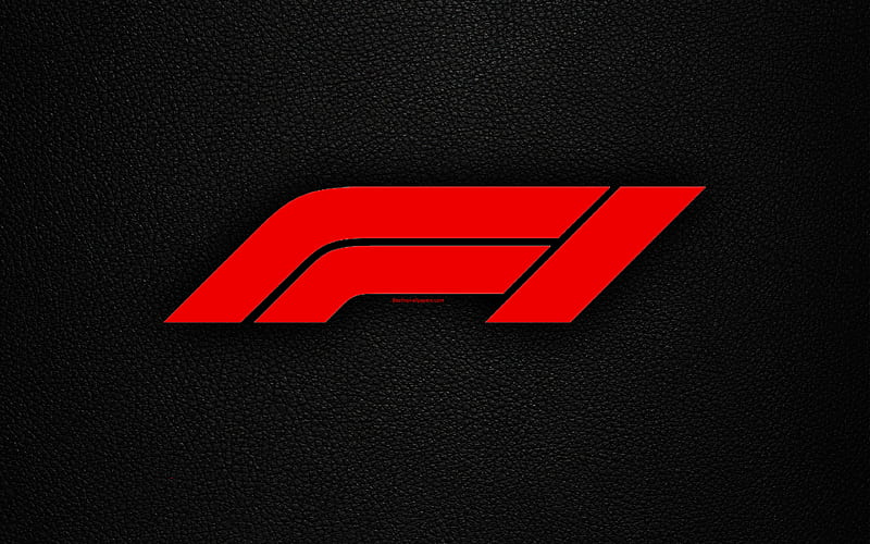New logo, Formula 1, new logo, F1, leather texture, HD wallpaper