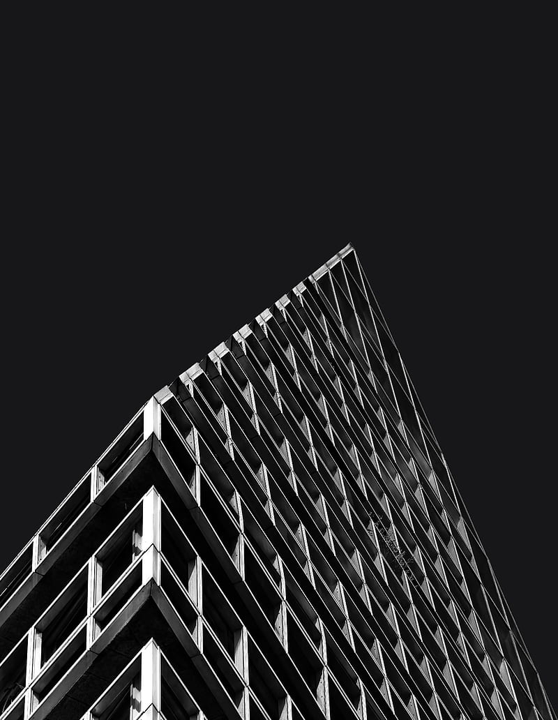 building, architecture, bw, minimalism, HD phone wallpaper