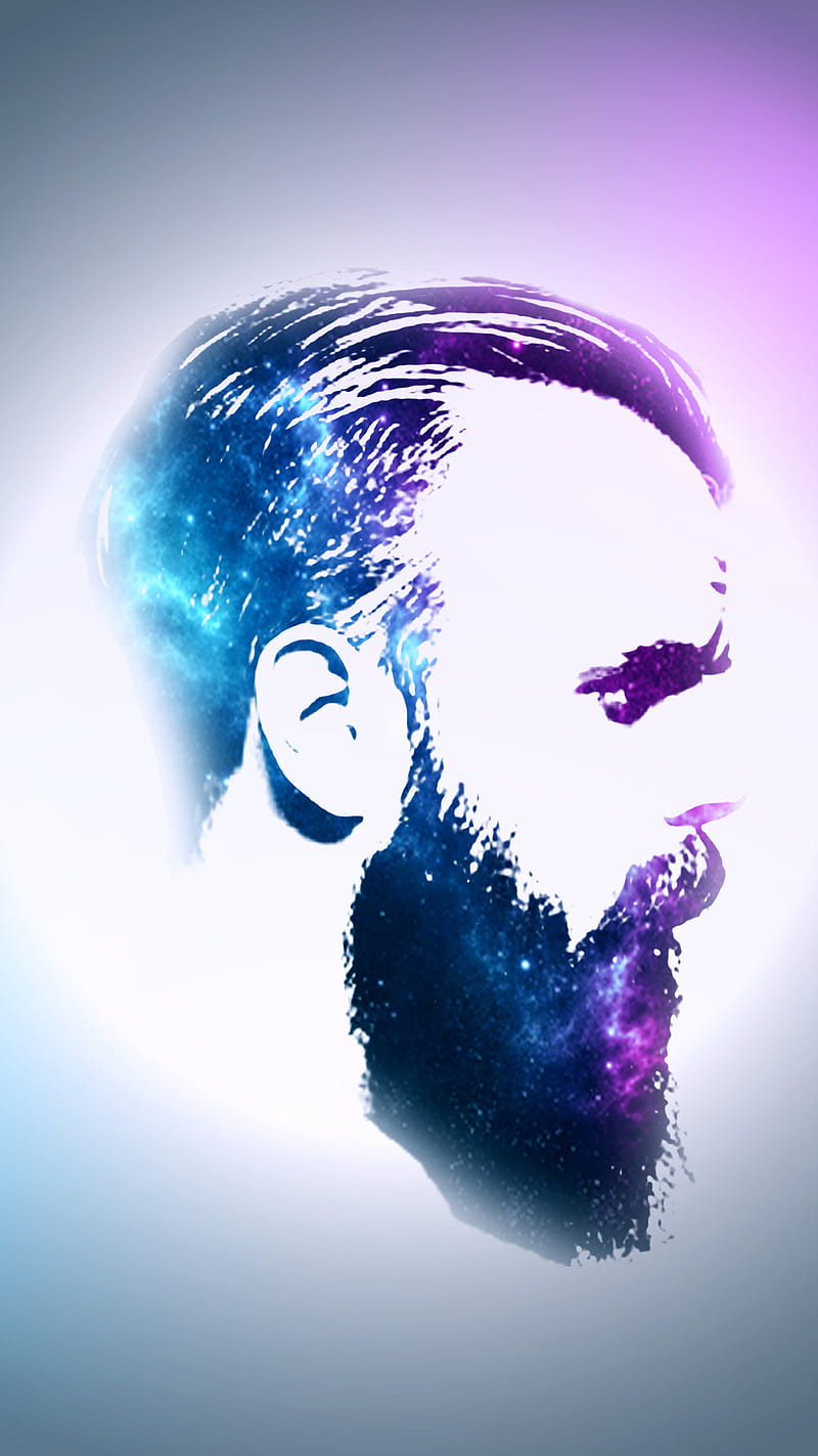 Beard and Hair, cabelo e barba, clear, drawing, dsenho, perfil, profile, tela, universe, universe, vector, vetor, HD phone wallpaper