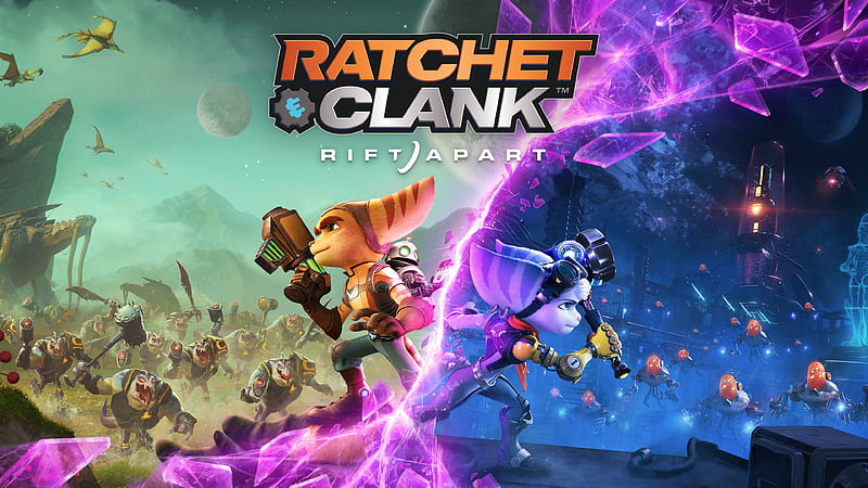 Ratchet & Clank, Ratchet & Clank: Rift Apart, Ratchet (Ratchet & Clank), Rivet (Ratchet & Clank), Clank (Ratchet & Clank), HD wallpaper