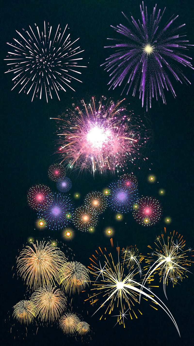 Fireworks, colorful, crackers, new, year, HD phone wallpaper | Peakpx