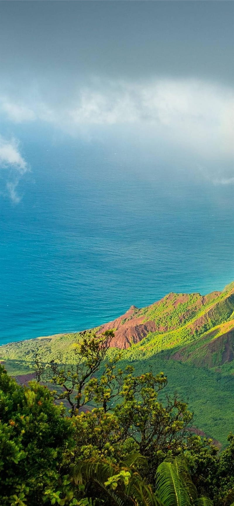 Hawaii kauai océano pacífico nubes montañas son. #kauai  mostbeautifulplacestovisit #hawaii #unitedstates #ip. naturaleza, Fondo de  pantalla de teléfono HD | Peakpx