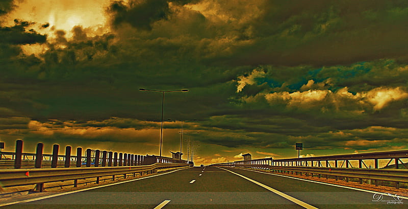 Motorway,Romania, Motorway, sky, road, Romania, HD wallpaper