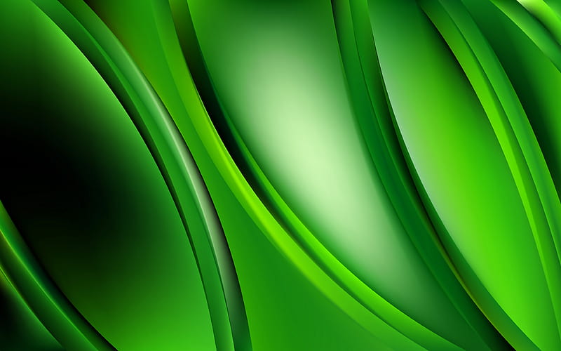 Green abstract waves 3D art, abstract art, green wavy background, abstract  waves, HD wallpaper | Peakpx