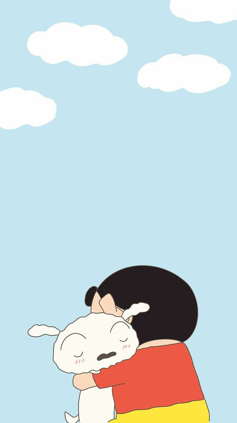 Download Shiro And Shin Chan Cartoon Wallpaper