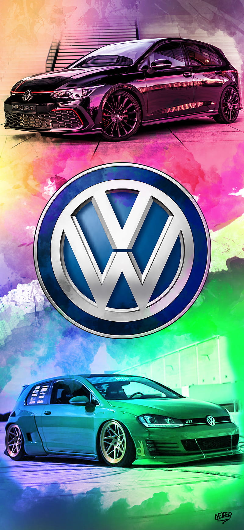 golf, cars, vw, volkswagen, tuned, HD phone wallpaper