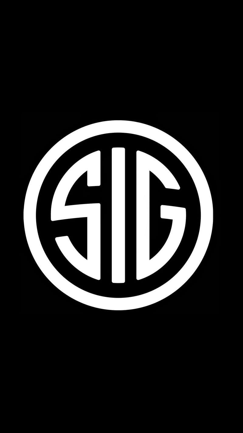 SIG Sauer, logo, minimalism, HD phone wallpaper