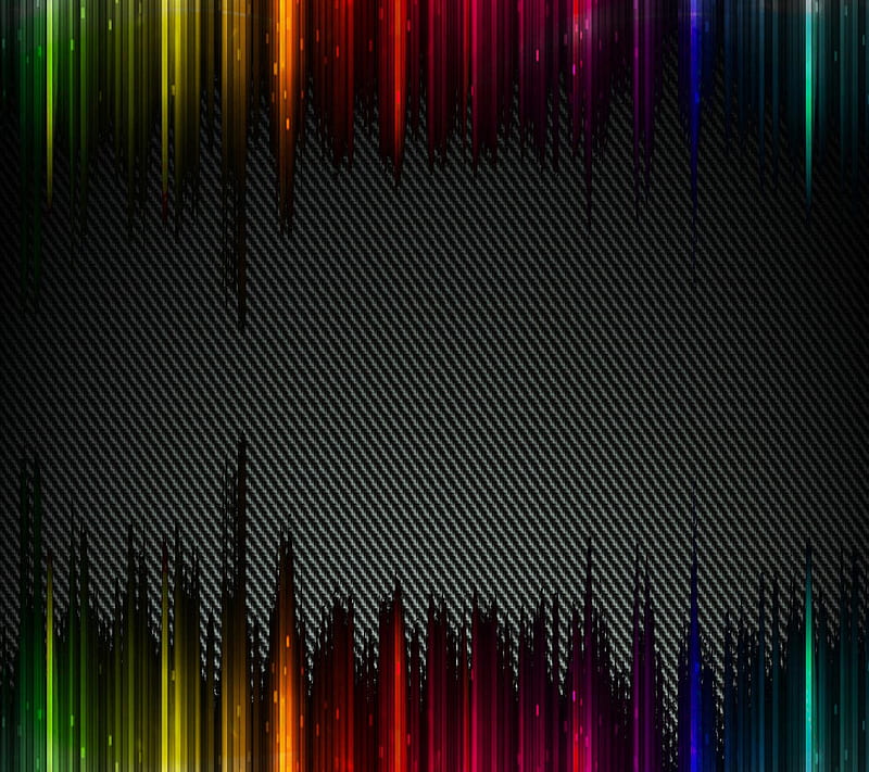 Rainbow Carbon, abstract, fiber, fibre, line, HD wallpaper