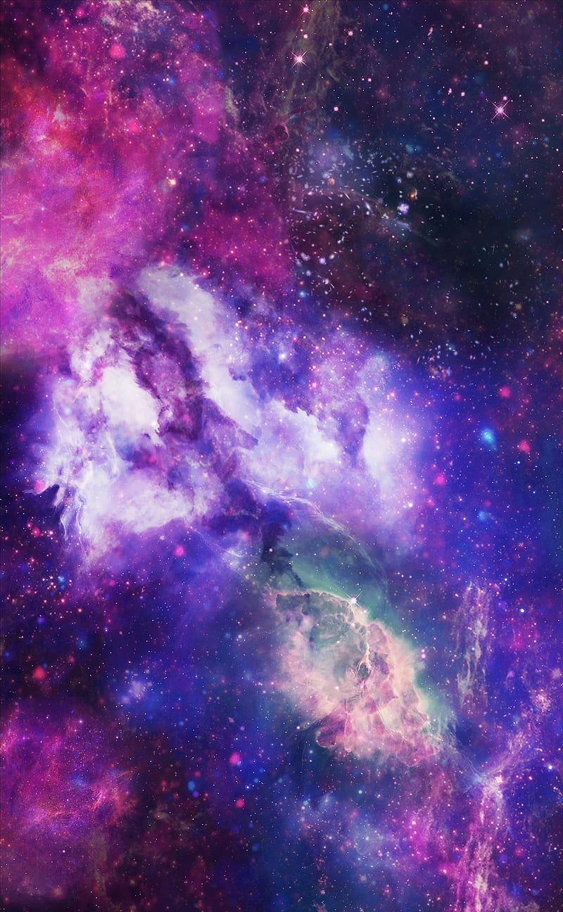 space, nebula, cluster, bright, HD phone wallpaper
