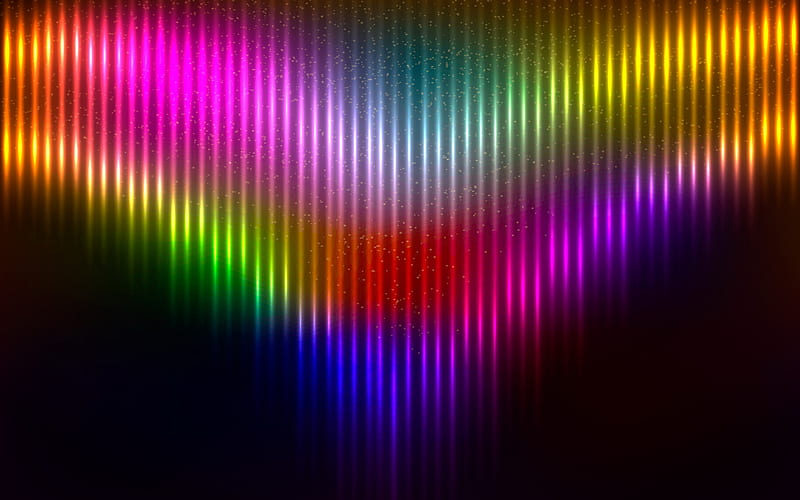 rainbow geometry, colorful spectrum, creative, abstract waves, HD wallpaper