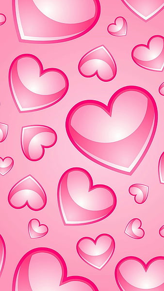 pink heart desktop wallpaper