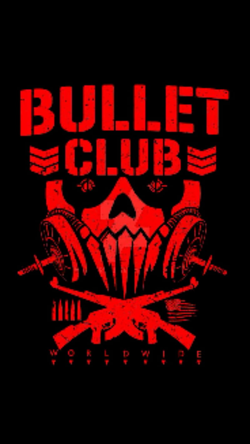 Bullet club logo red, bullet club, 4 life, HD phone wallpaper