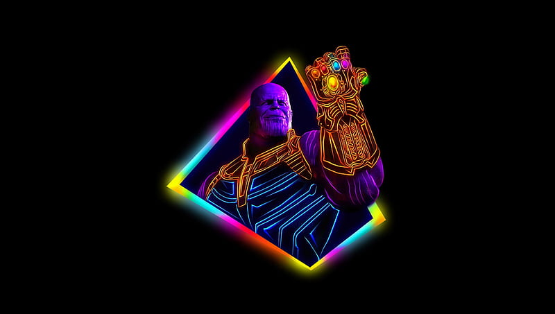 Thanos Avengers Infinity War 80S Style Artwork, thanos, avengers-infinity-war, 2018-movies, movies, artist, HD wallpaper