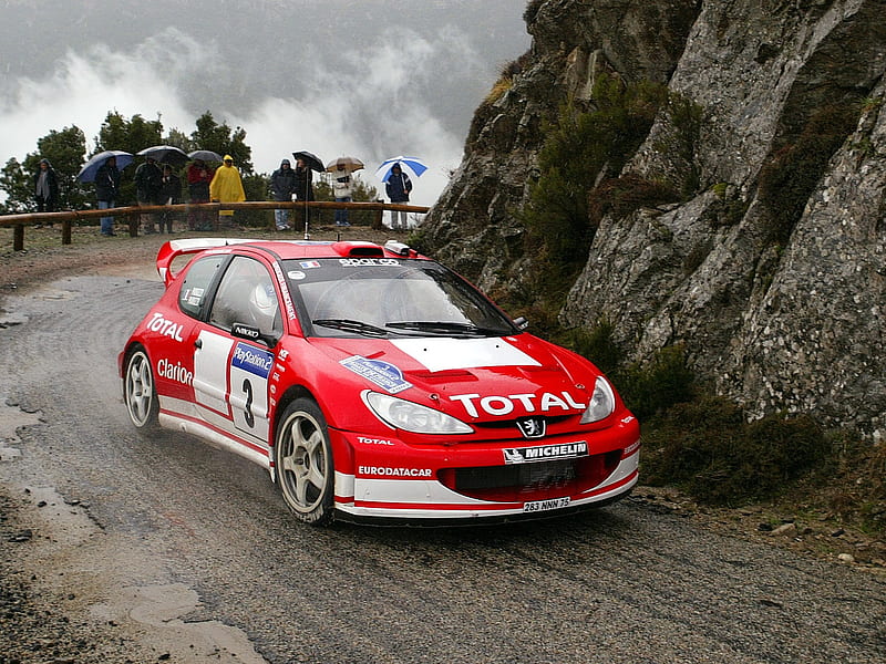 1999 Peugeot 206 WRC, Hatch, Inline 4, Rally, Turbo, car, HD wallpaper