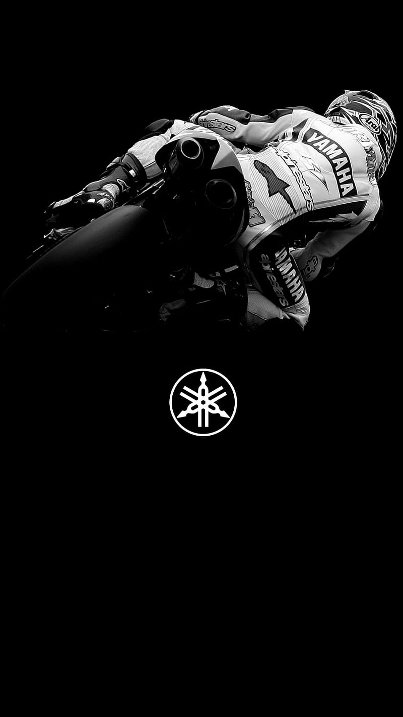 Yamaha Black White, r1, superbike, HD phone wallpaper