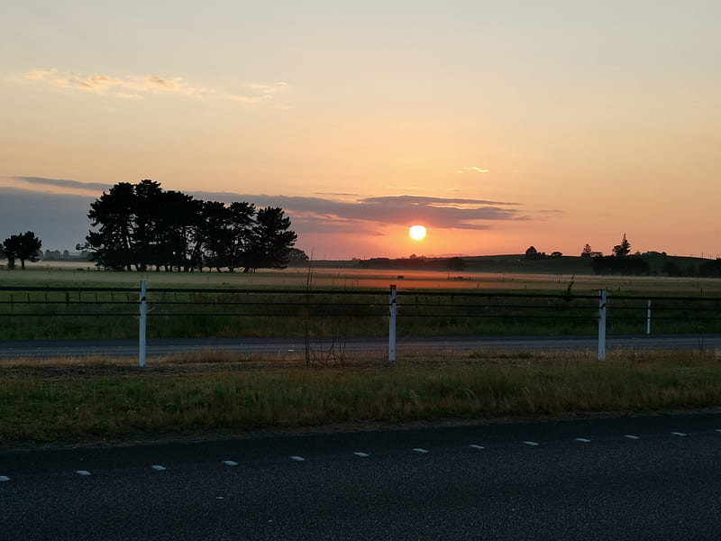 Sunrise over the Waikato, landscape, new zealand, kiwi, sunrise, nature 