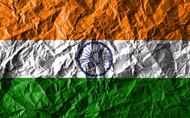 Indian flag crumpled paper, Asian countries, creative, Flag of India,  national symbols, HD wallpaper | Peakpx