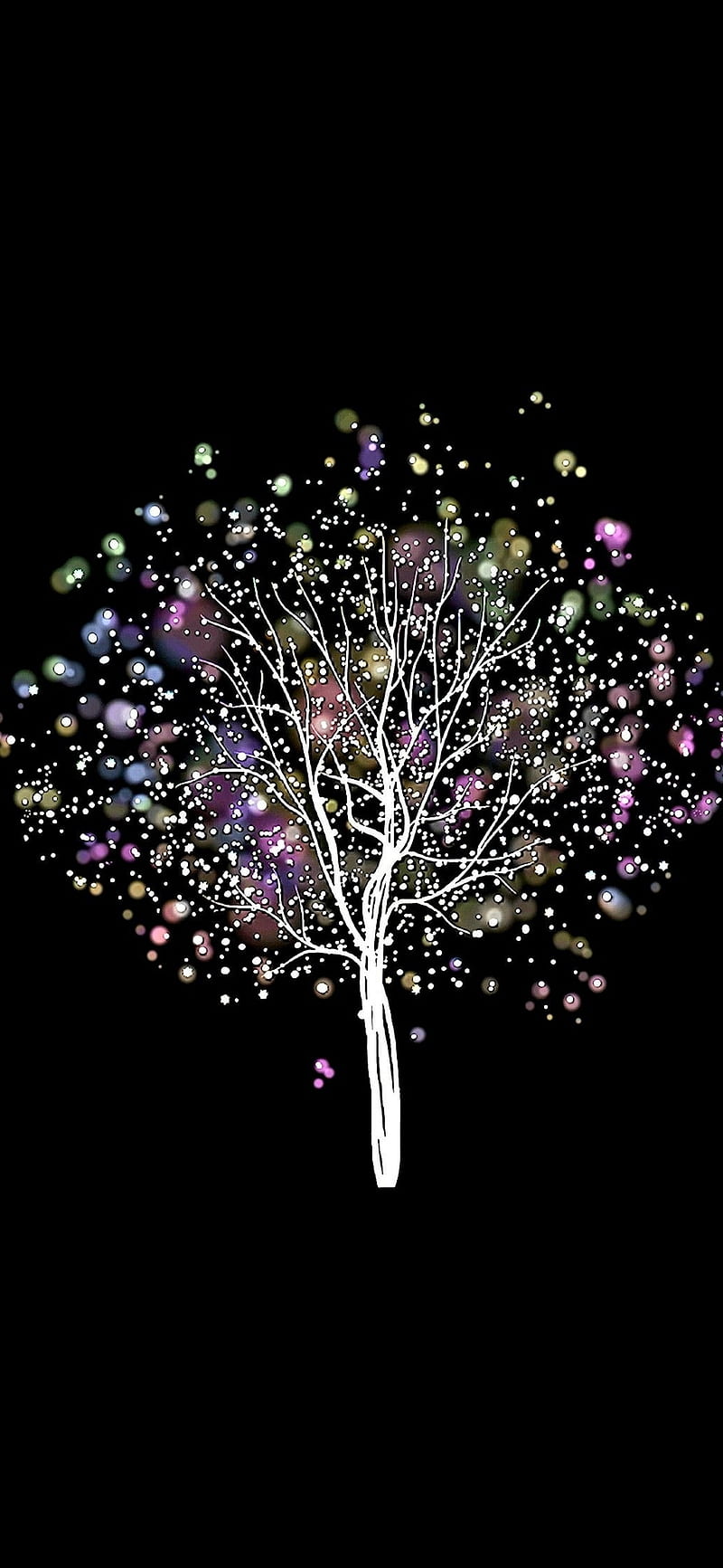 Amoled display, beutiful tree, blossom, cheery, twinkle, HD phone wallpaper  | Peakpx