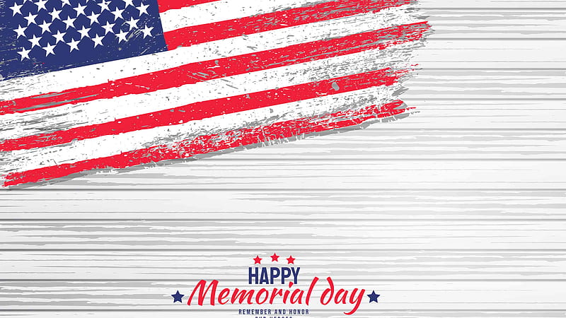 Happy Memorial Day Word In US Flag Background Memorial Day, HD wallpaper