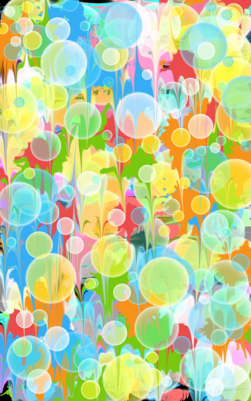 Polka Dot, air, background, bubbles, circles, colors, dots, pastel, pattern, water, HD phone wallpaper