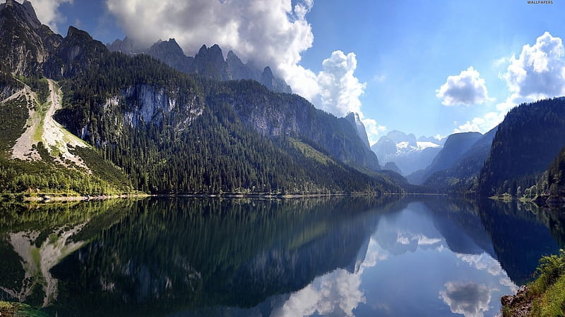 Slopes, dachstein, mountains, austria, forest, mountain lake, HD wallpaper  | Peakpx