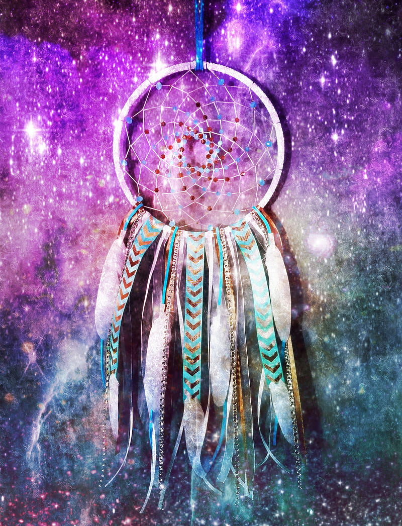 Star Catcher, boho, colorful, colors, cosmos, dream catcher ...