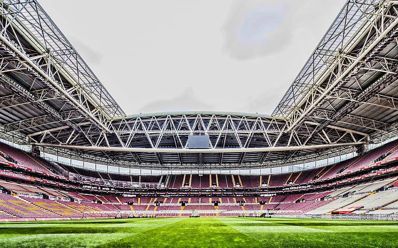 Turk Telekom Arena soccer, Galatasaray Stadium, empty stadium, Istanbul, Turkey, turkish stadiums, Galatasaray Arena, Galatasaray SK, HD wallpaper