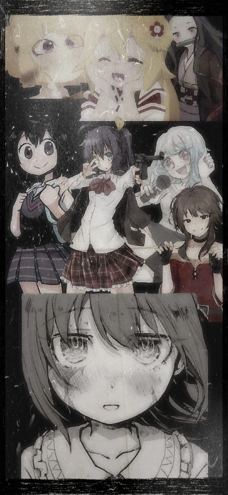 Anime Girls, sky, teaching feeling, zenko san, penny parker, nezuko, megumin, HD phone wallpaper